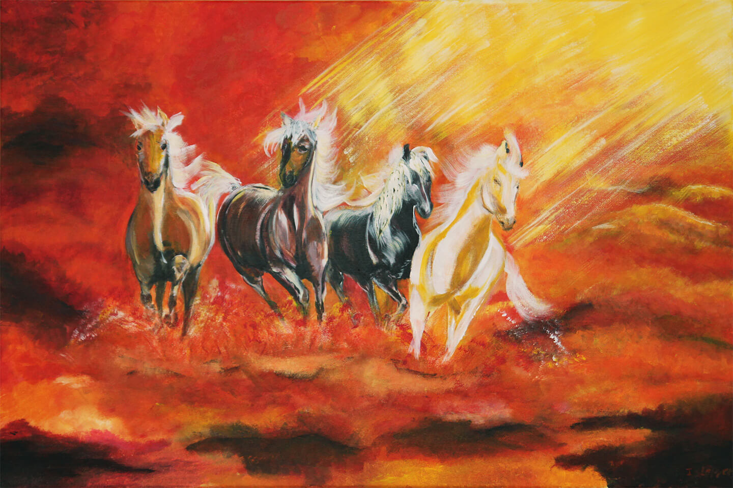 Schilderij - De Hemelse Paarden (December 2011) IP Klepper